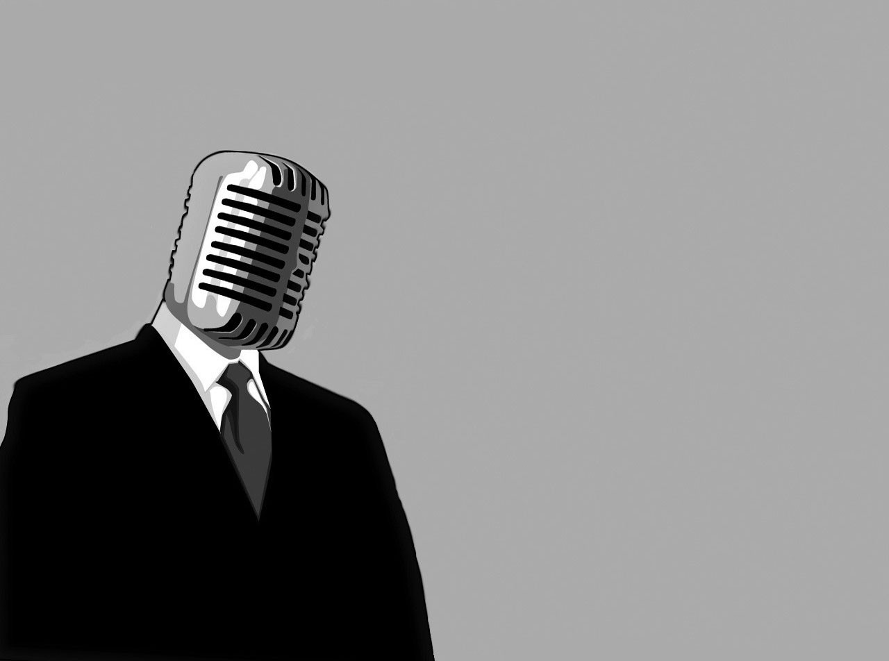 illustration, monochrome, Gentleman, microphone, technology, audio, computer wallpaper, black and white, monochrome photography, audio equipment, 1280x952 px, cool photos, art images, colourful paints, hd desktop images, abstract wallpaper, asian art, hd photos, product design