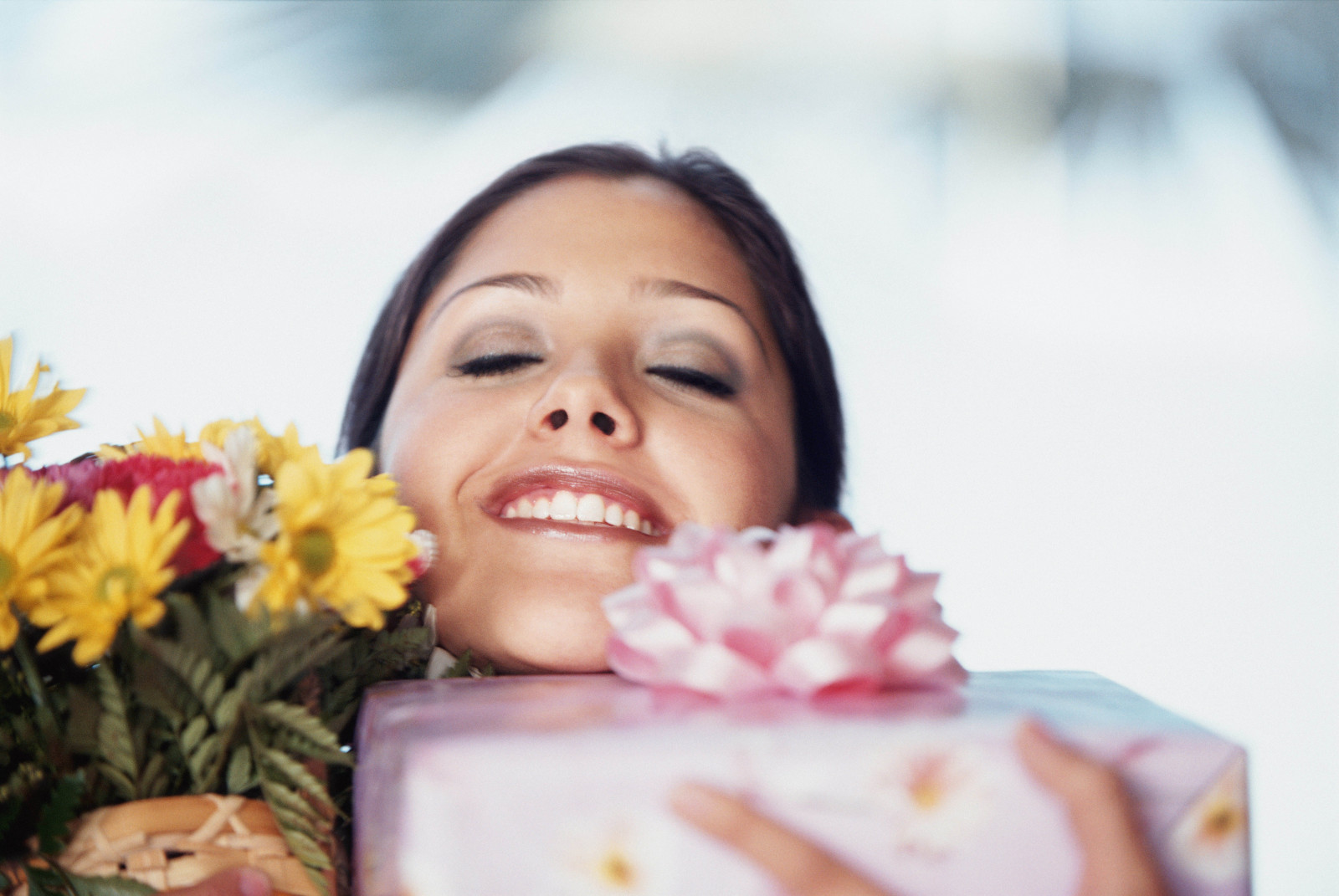 Wallpaper face, flowers, Joy, eating, emotion, Person, skin, child