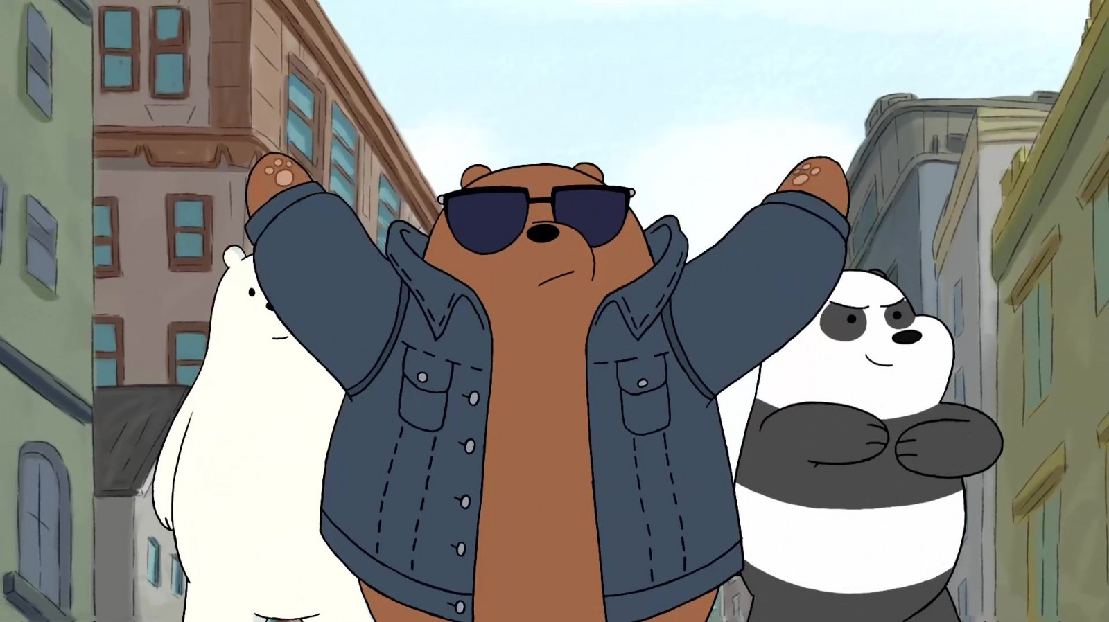 ilustrace, anime, kreslená pohádka, zajetí, WeBareBears, chladný, Snímek obrazovky