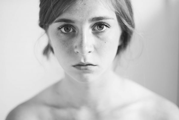 portrait,white,girl,self,black,monochrome