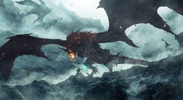 drawing, fantasy art, digital art, artwork, dragon, wings