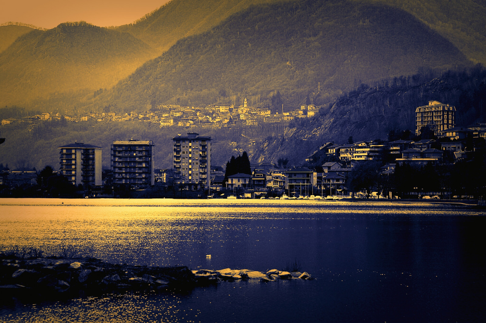 panoráma, lago, lagodorta, lefotodiannae, Oroezaffiro