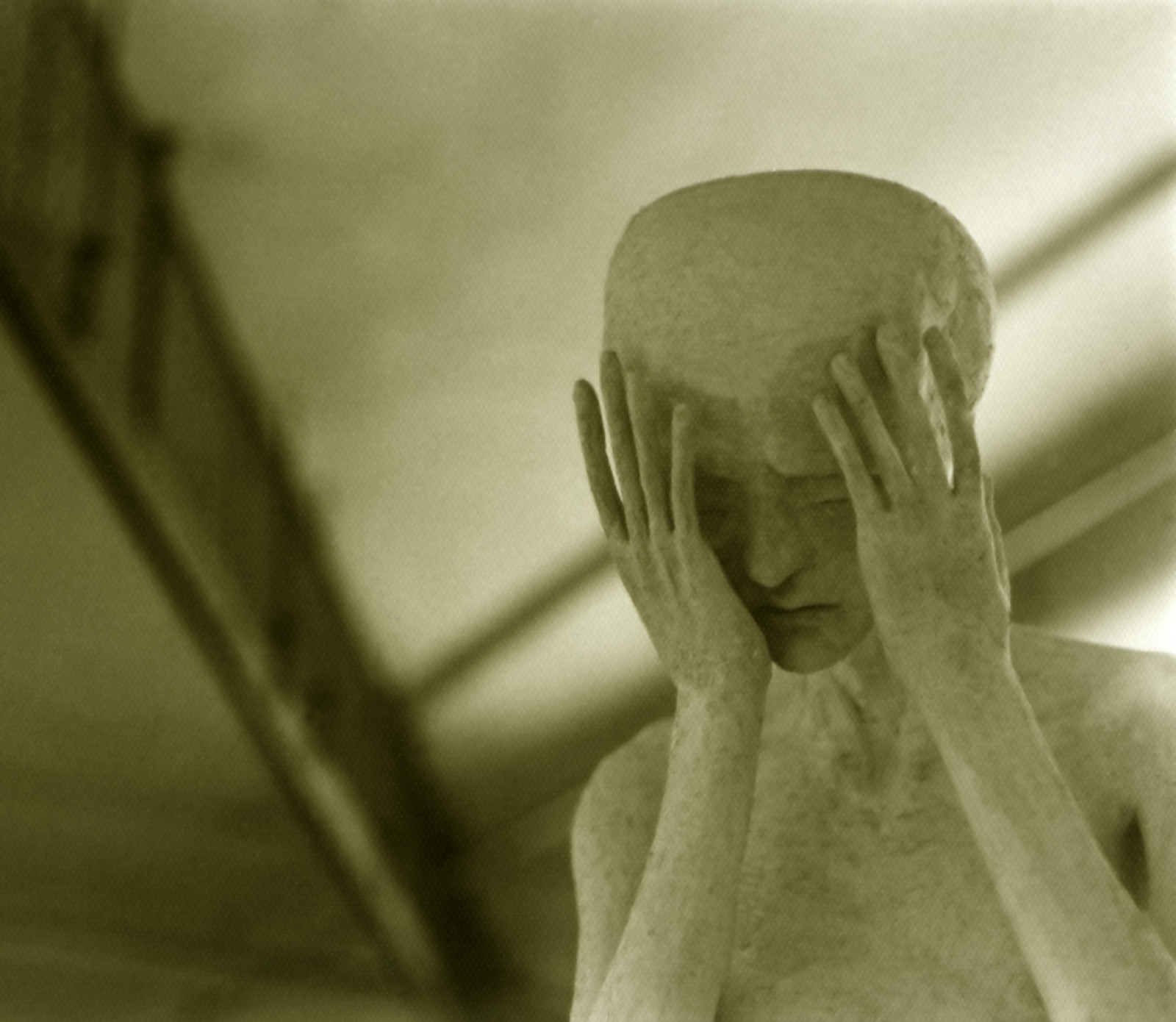 chrám, bílý, Černá, černobílý, fotografování, umělecká díla, sochařství, socha, emoce, hlava, UMĚNÍ, ruka, smysl, paže, Černý a bílý, monochromatické fotografování, umění model, Lidské tělo, orgán, zblízka