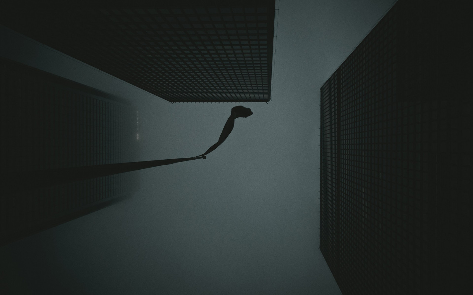 pouliční osvětlení, bílý, Černá, architektura, městský, budova, stín, stěna, fotografování, mrakodrap, mlha, vlajka, Vzhled interiéru, světlo, osvětlení, tvar, design, čára, strop, tma, Snímek obrazovky, svítidlo