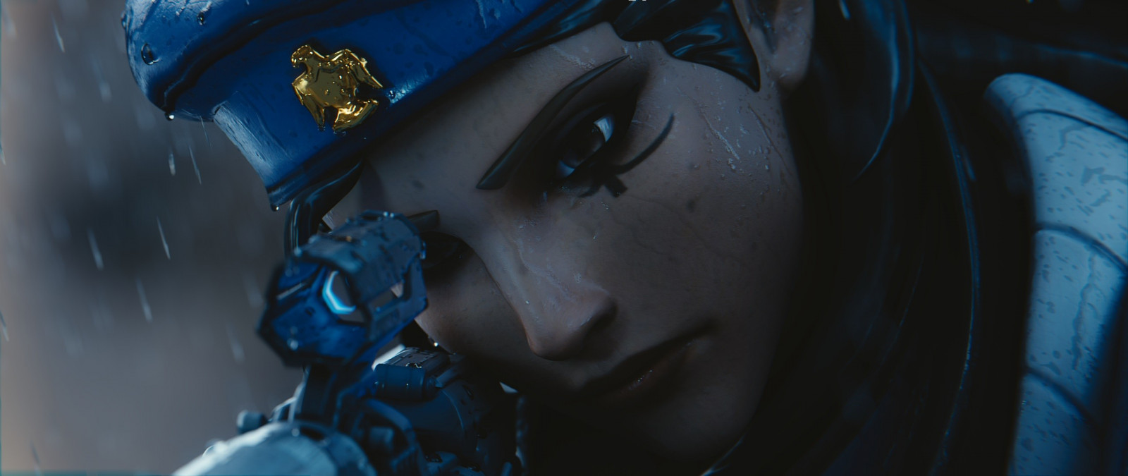 plads, blå, undervands-, Overwatch, Ana Overwatch, mørke, skærmbillede, 2560x1080 px, computer tapet, fiktiv karakter, specielle effekter, cg artwork, visual effects