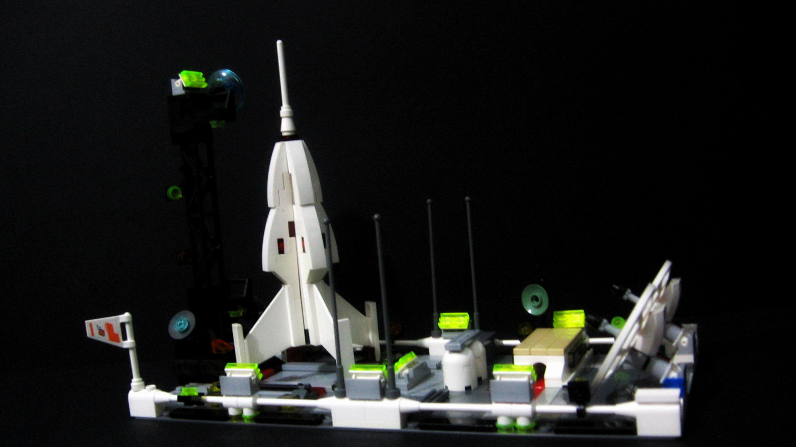 by, Mursten, stjerner, LEGO, plads, centrum, galakse, raket, missil, shi, radar, diorama, fii, Razzo, structute