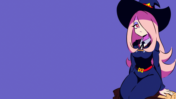pink hair,Sucy Manbavaran,Little Witch Academia,Luna Nova uniform,witch hat,Wide Brimmed Hat