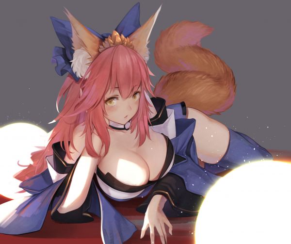 anime girls, women, Tamamo no Mae fate grand order, Fate Grand Order, Fate Series, fan art