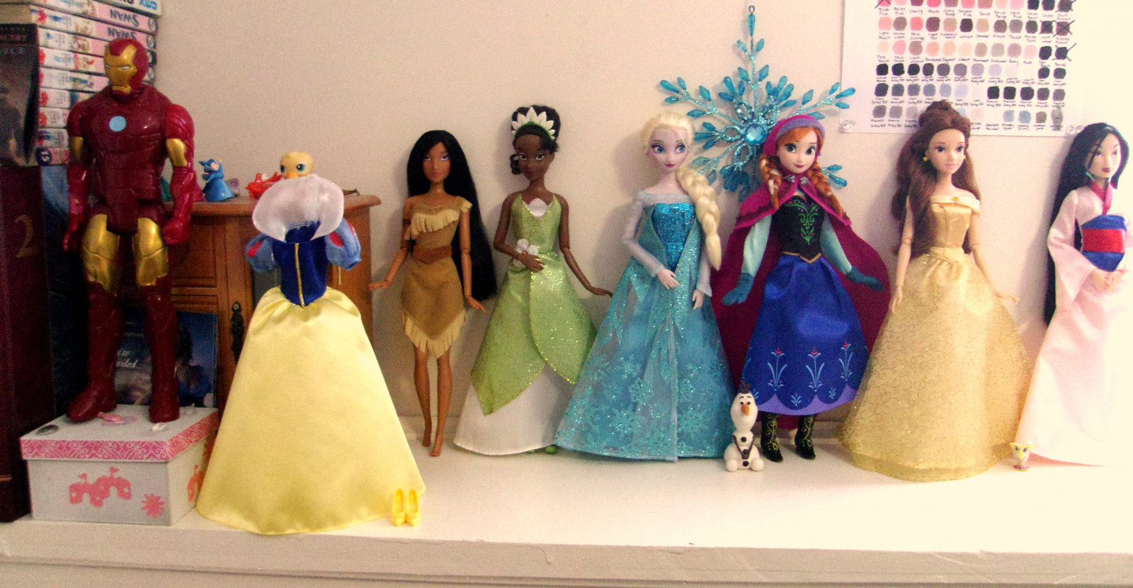 Principessa, rana, Elsa, Pocahontas, Giocattolo, Disney, Bambola, Anna, Mulan, bellezza, congelato, Bestia, display, bella, uomo di ferro, tiana