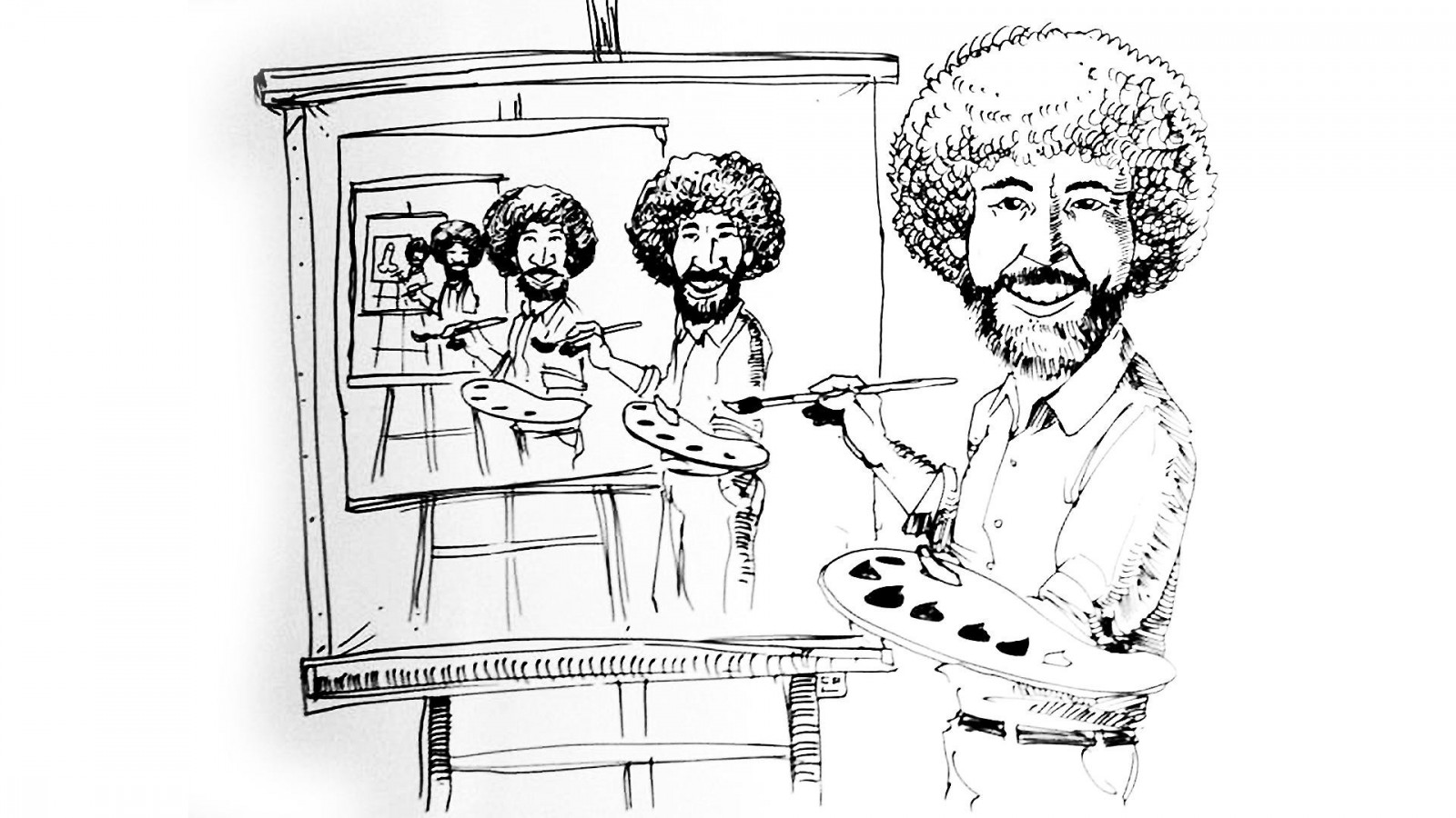 Wallpaper Drawing Illustration Artwork Line Art Cartoon Bob Ross wallpaper-drawing-illustration-artwork-line-art-cartoon-bob-ross