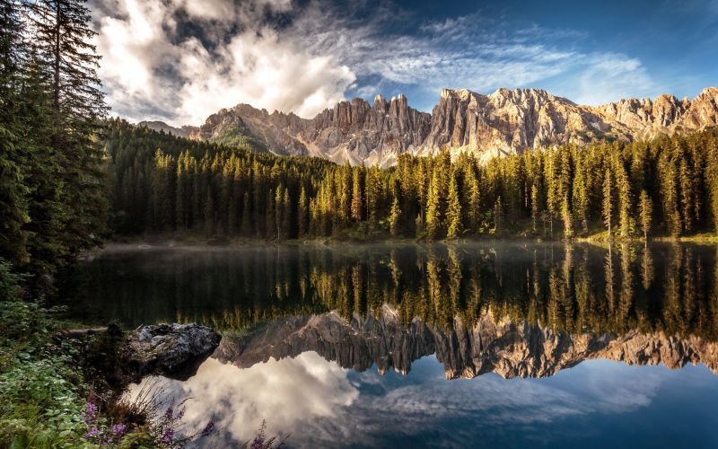 slunečnímu záření, krajina, les, jezero, voda, Příroda slunečnímu záření, krajina, les, jezero, voda, Příroda