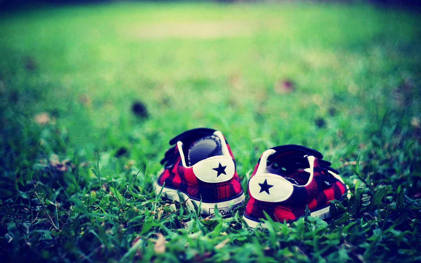 Wallpaper sneakers, firms, grass, shoes, sports 1920x1200 goodfon