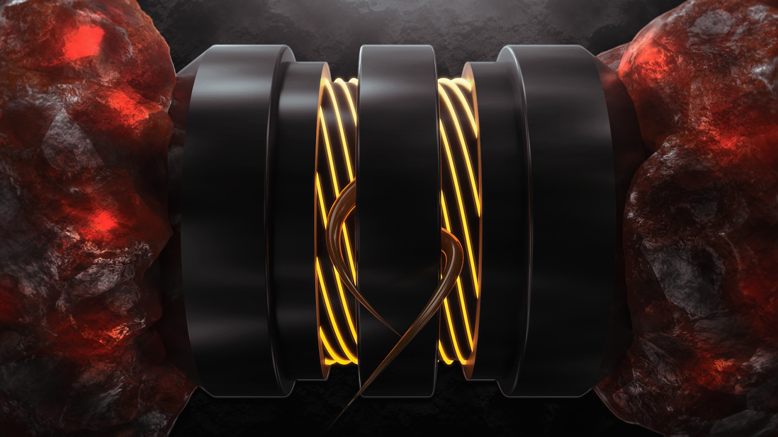 pha lê, Render, Phát sáng, đá, kim loại, nghệ thuật số