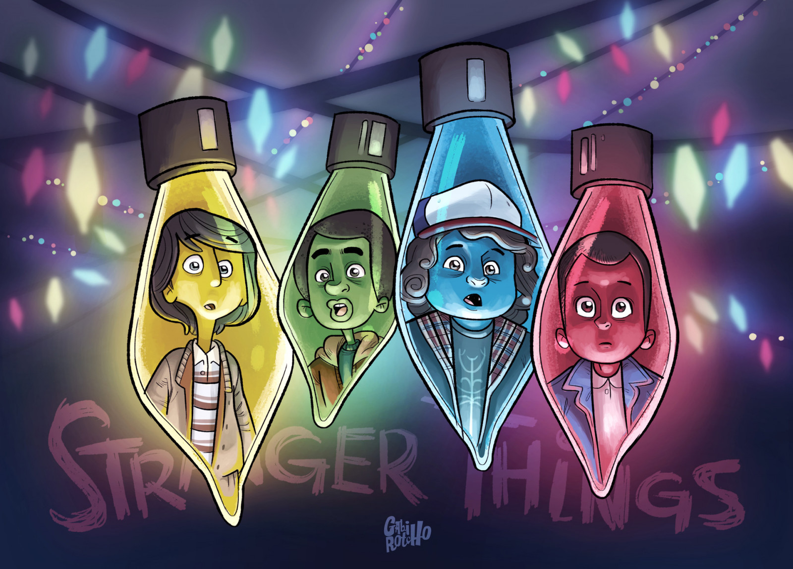 Wallpaper Gabirotcho, digital art, Stranger Things, fan art