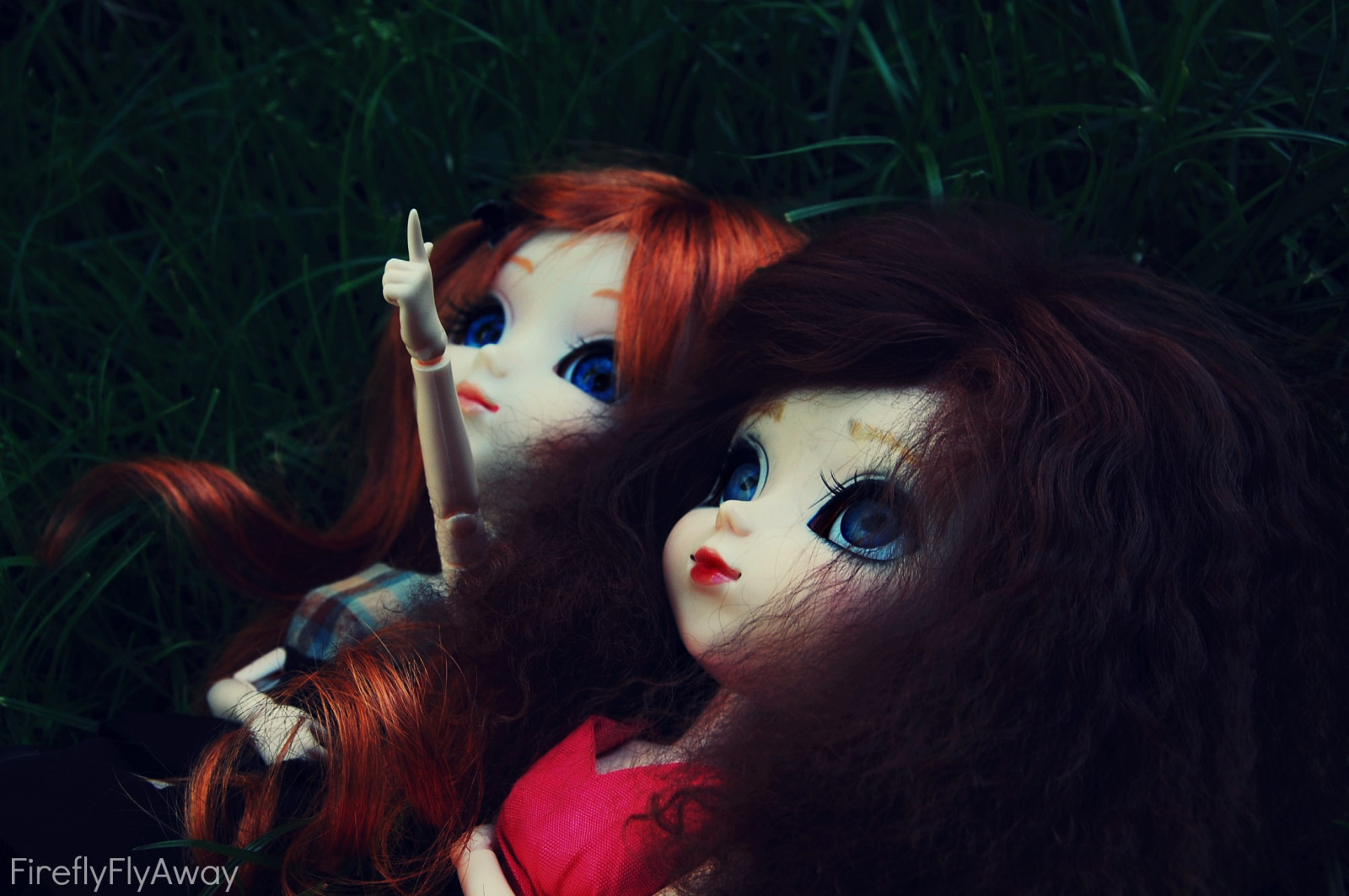 oči, anime, Červené, modrý, vlasy, Hračka, Zvyk, Luna, barva, oko, mimo, tma, zrzavé vlasy, Snímek obrazovky, pullip, junplanning, paruka, obitsu, fiktivní postava, OOAK, akryly, mohér, kirakiraeyechips, pullipmymelody, jpopdoll