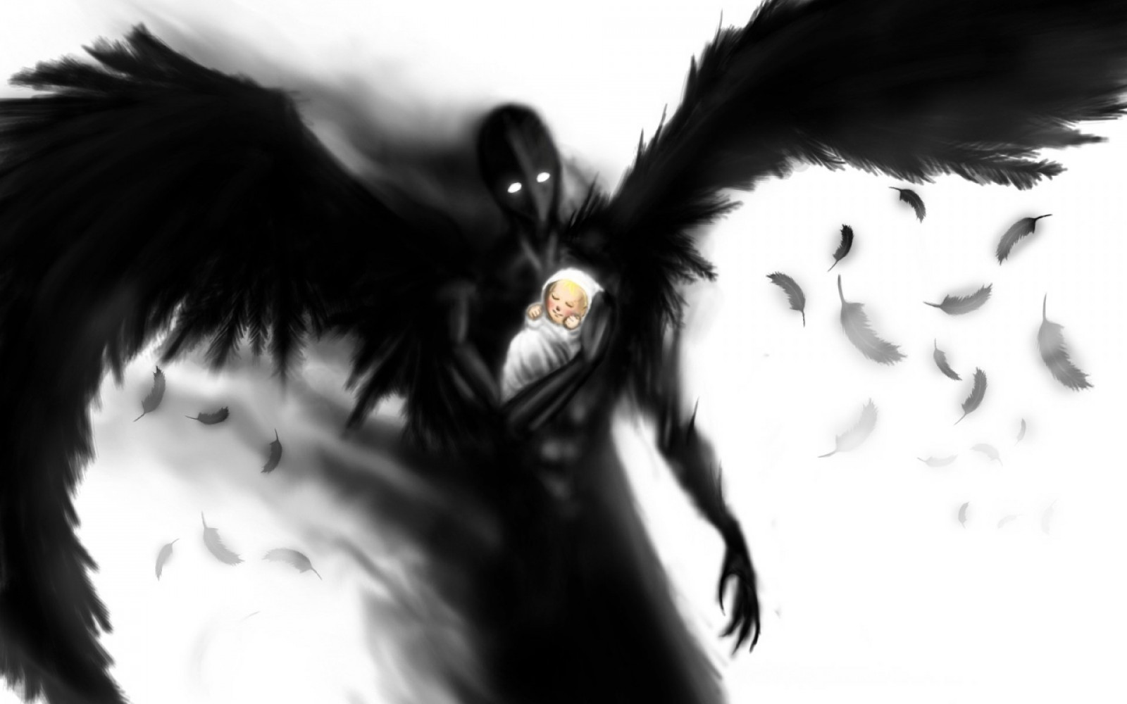 1920x1200 px, ángel, ART, Obra de arte, oscuro, mal, fantasía