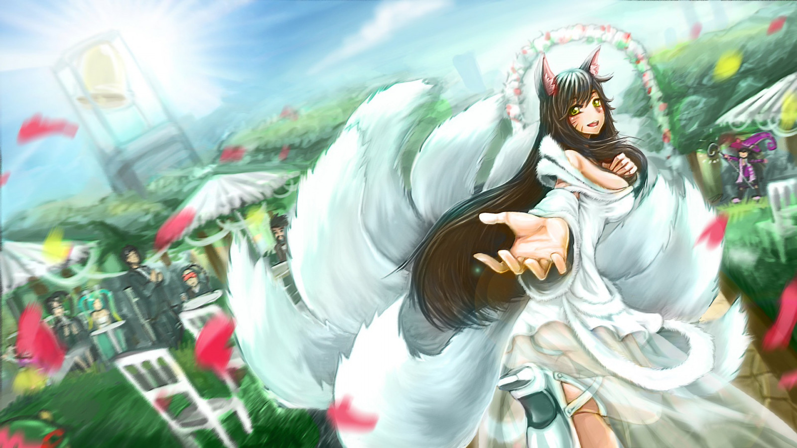 videohry, anime, League of Legends, Ahri, manželství, Snímek obrazovky