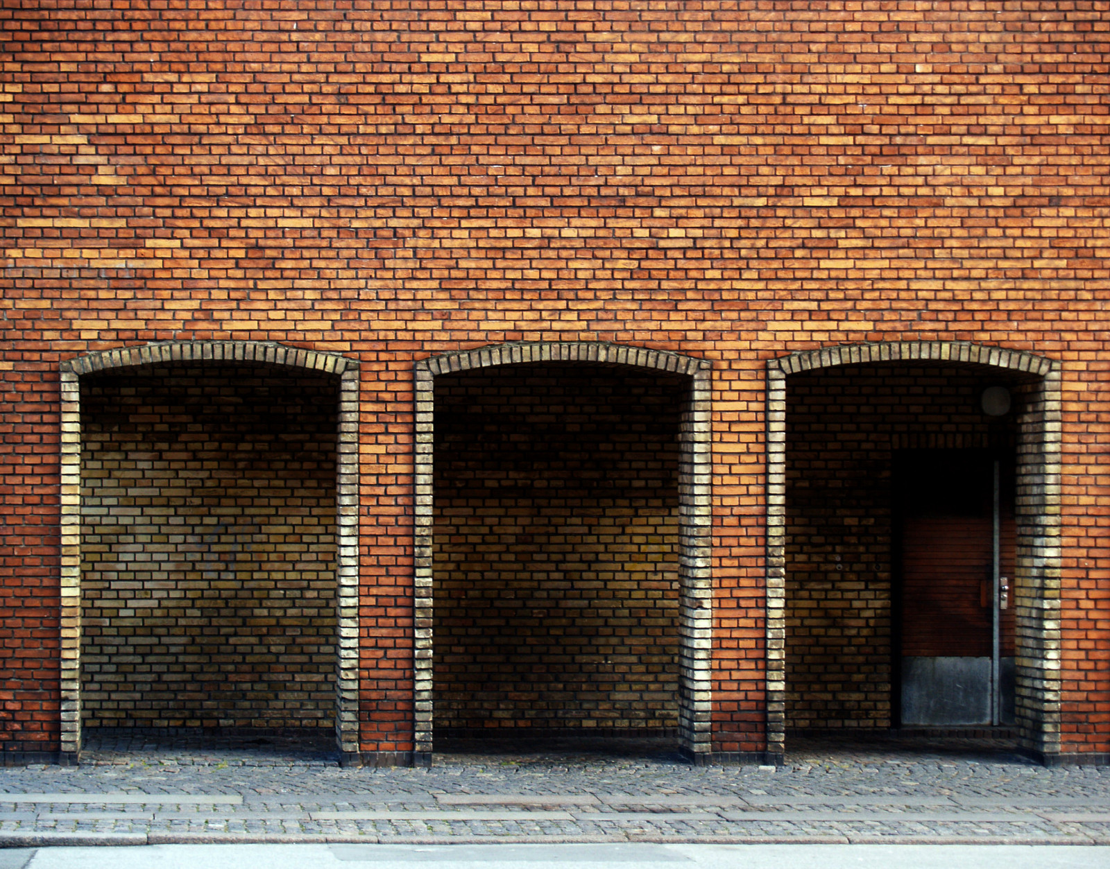 zdivo, Cihlový, stěna, oblouk, architektura, struktura, okno, fasáda, dveře, budova, dřevo