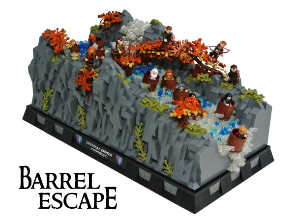 rings,LEGO,Toy,waterfall,castle,Smaug