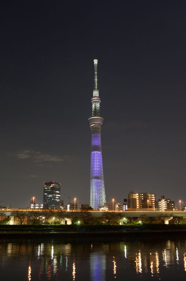 Japonsko,město,panoráma města,noc,architektura,odraz