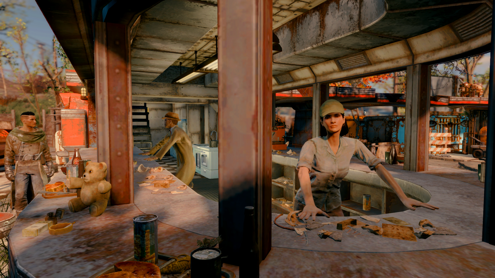 chrám, plyšoví medvídci, Fallout 4, Xbox One, večeře, Starlight Drive Inn, UMĚNÍ, cestovat, trh, urban area, turistická atrakce, dávná historie