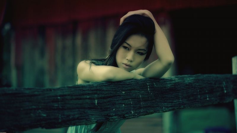 Phụ nữ ở ngoài trời, đàn bà, mô hình, Brunette, Châu Á, ngồi Phụ nữ ở ngoài trời, đàn bà, mô hình, Brunette, Châu Á, ngồi