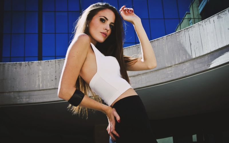 ženy, model, bruneta, město, fotografování, šaty ženy, model, bruneta, město, fotografování, šaty