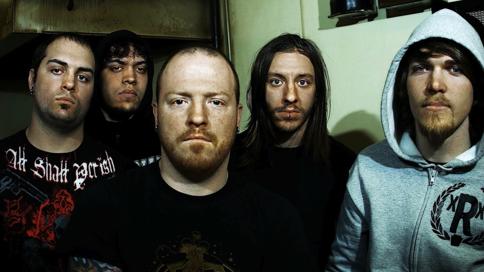 Wallpaper band, hood, beard, print, facial hair, gang, bristle, war