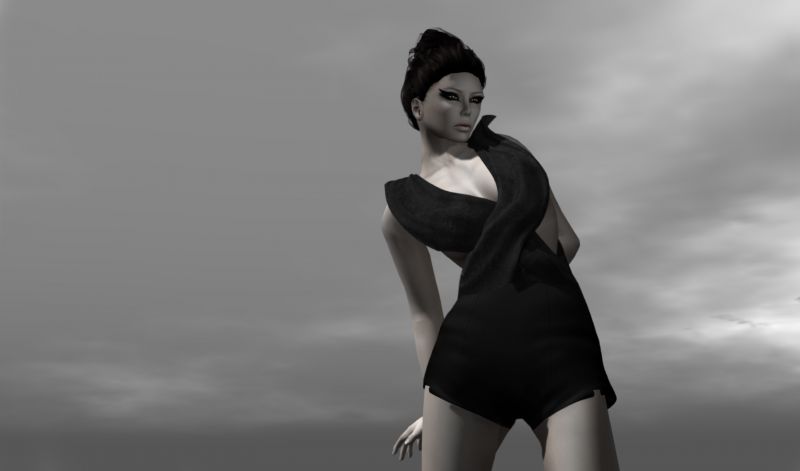 Černá, model, sedící, bílý, černobílý, portrét Černá, model, sedící, bílý, černobílý, portrét