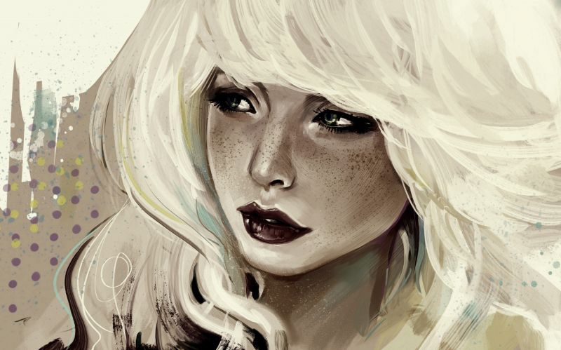 gezicht, tekening, wit, vrouw, model-, illustratie gezicht, tekening, wit, vrouw, model-, illustratie