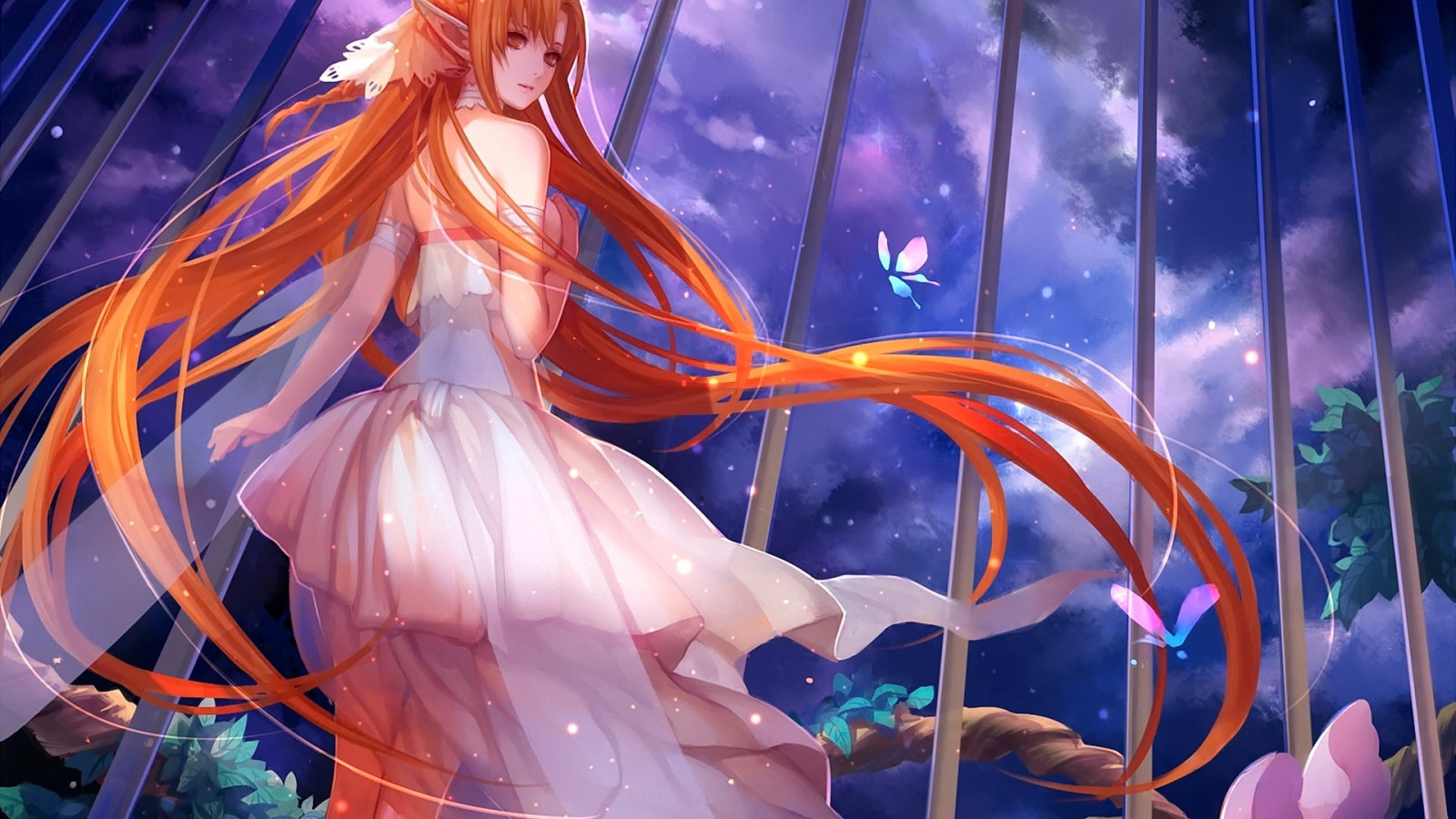 anime, Anime piger, Sværd kunst online, Yuuki Asuna, blå, mytologi, farve, skærmbillede