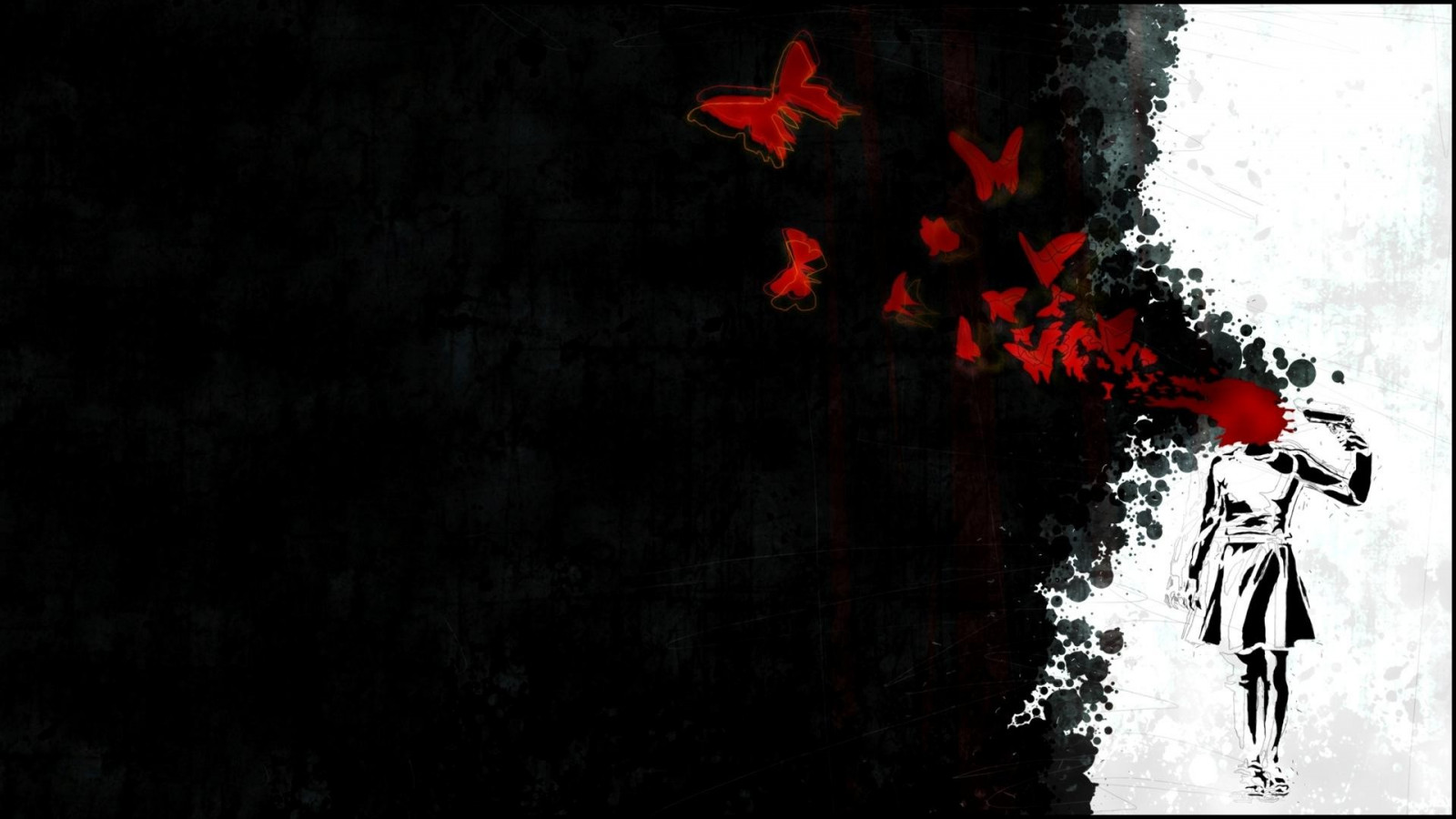 1920x1080 px, absztrakt, pisztoly, stilizált