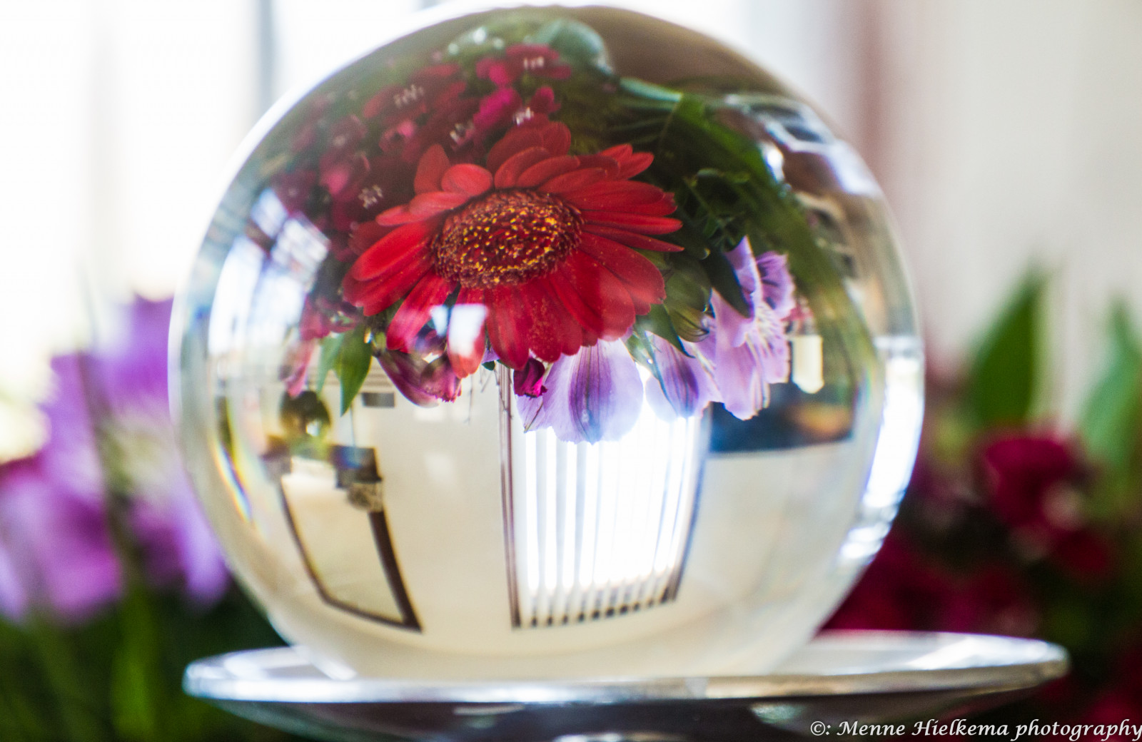 Wallpaper flower, glass, ball 3300x2146 976239 HD Wallpapers