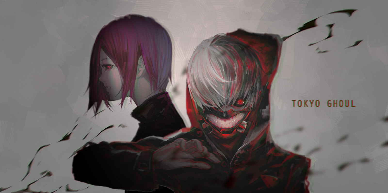 5905x2952 px, Kaneki Ken, Kirishima Touka, Tokyo Ghoul