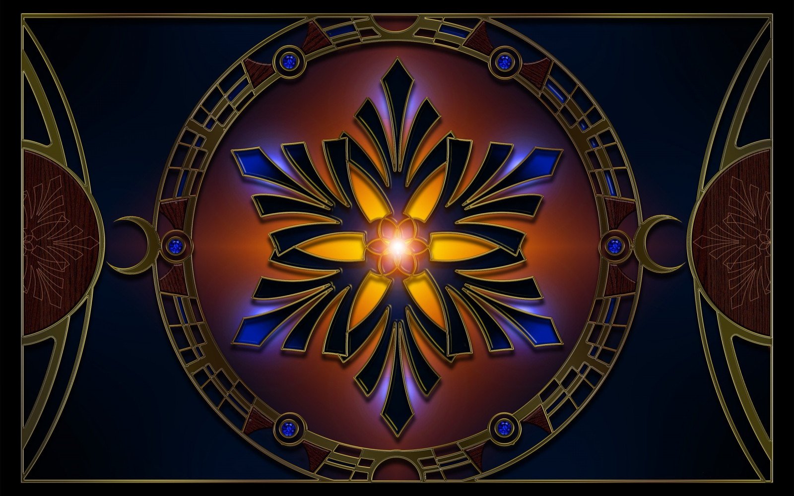 illustration, Digital kunst, Fantasy kunst, vindue, kunstværk, symmetri, glas, cirkel, KUNST, farve, skærmbillede, fraktale kunst, psykedelisk kunst