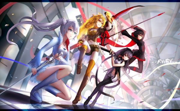 Blake Belladonna,RWBY,Weiss Schnee,Yang Xiao Long,1500x924 px,ruby rose