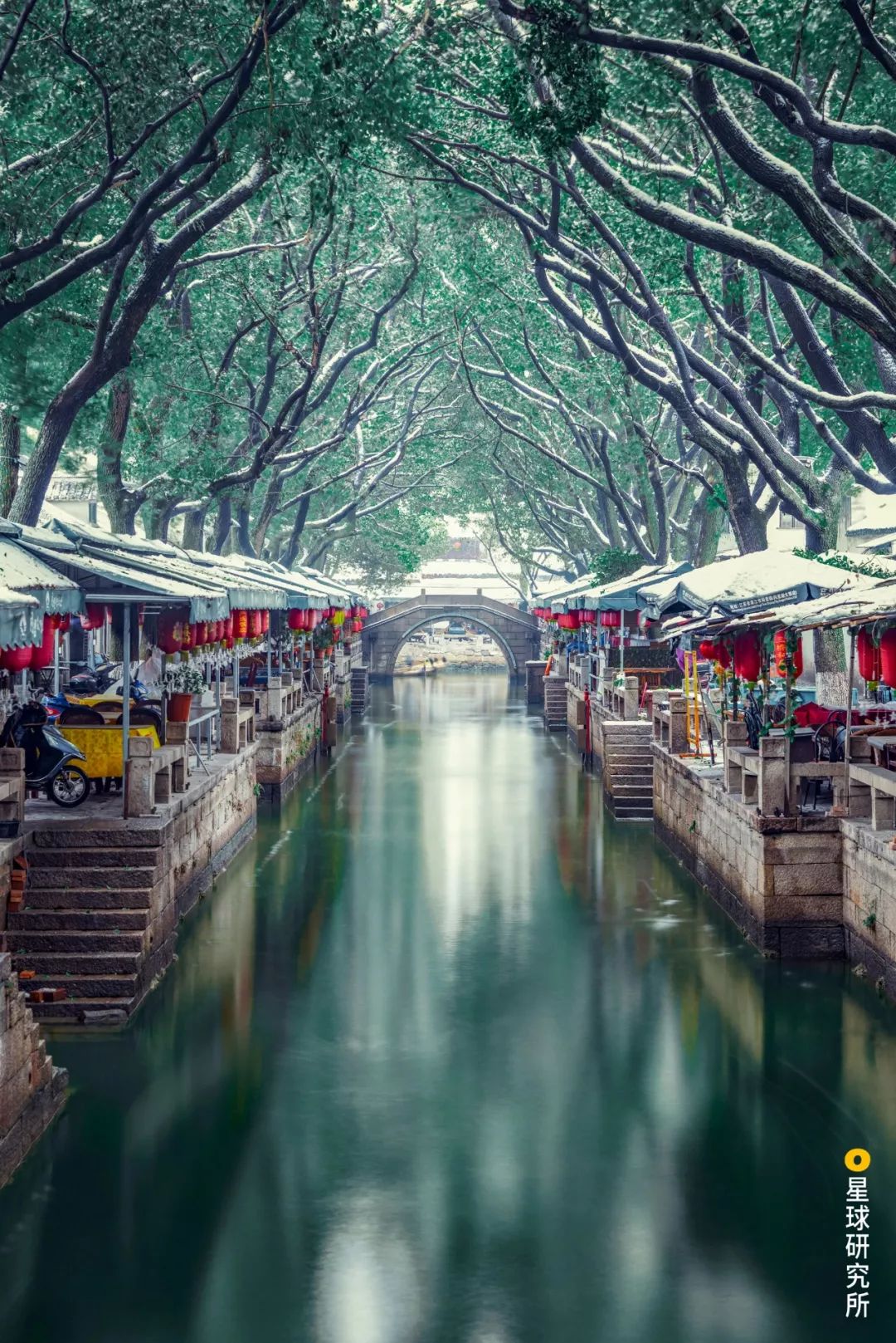 Tongli Town, řeka, město, trh