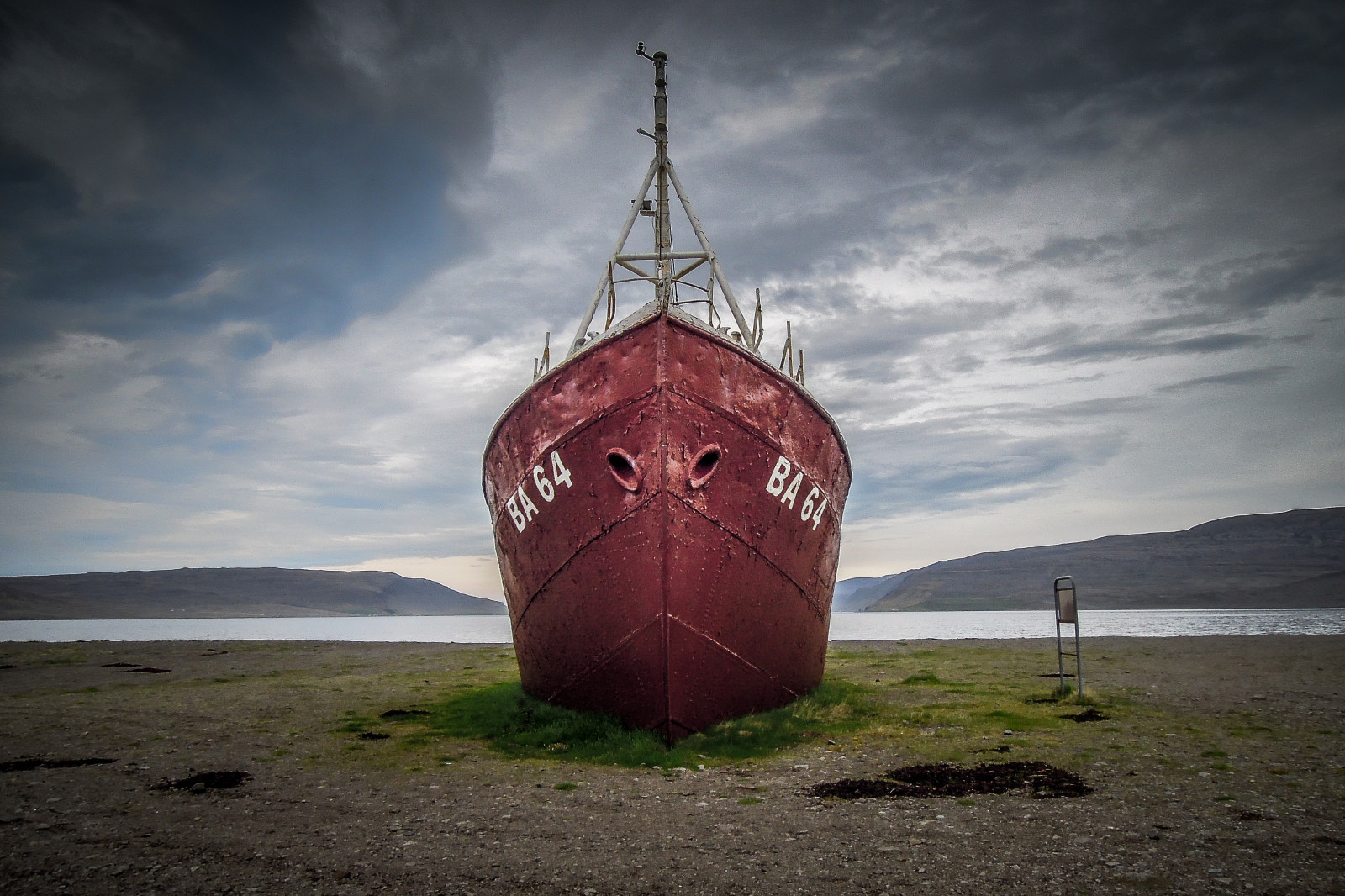 ostrov, je, Island, Nikon, loď, pletl, Schiff, gestrandet, westfjord