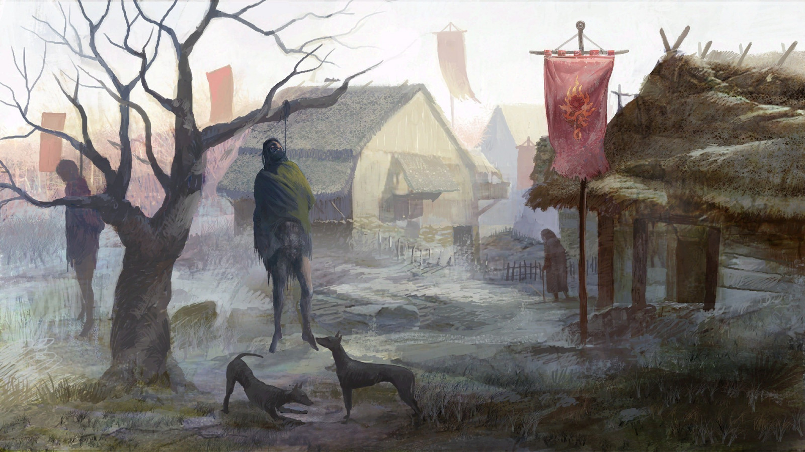 2, 2048x1152 px, Anjey, UMĚNÍ, artbook, umělecká díla, vrazi, fantazie, hry, Geralt, králové, z, pc, Rivia, RPG, Sapkovsky, meče, , video, čaroděj