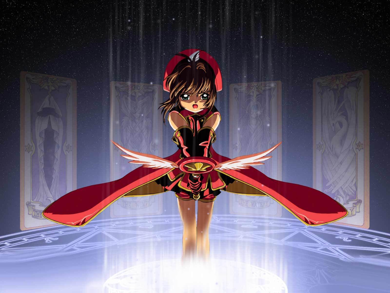 pige, sakura card captors, tryllestav, magi, strøm, skinne
