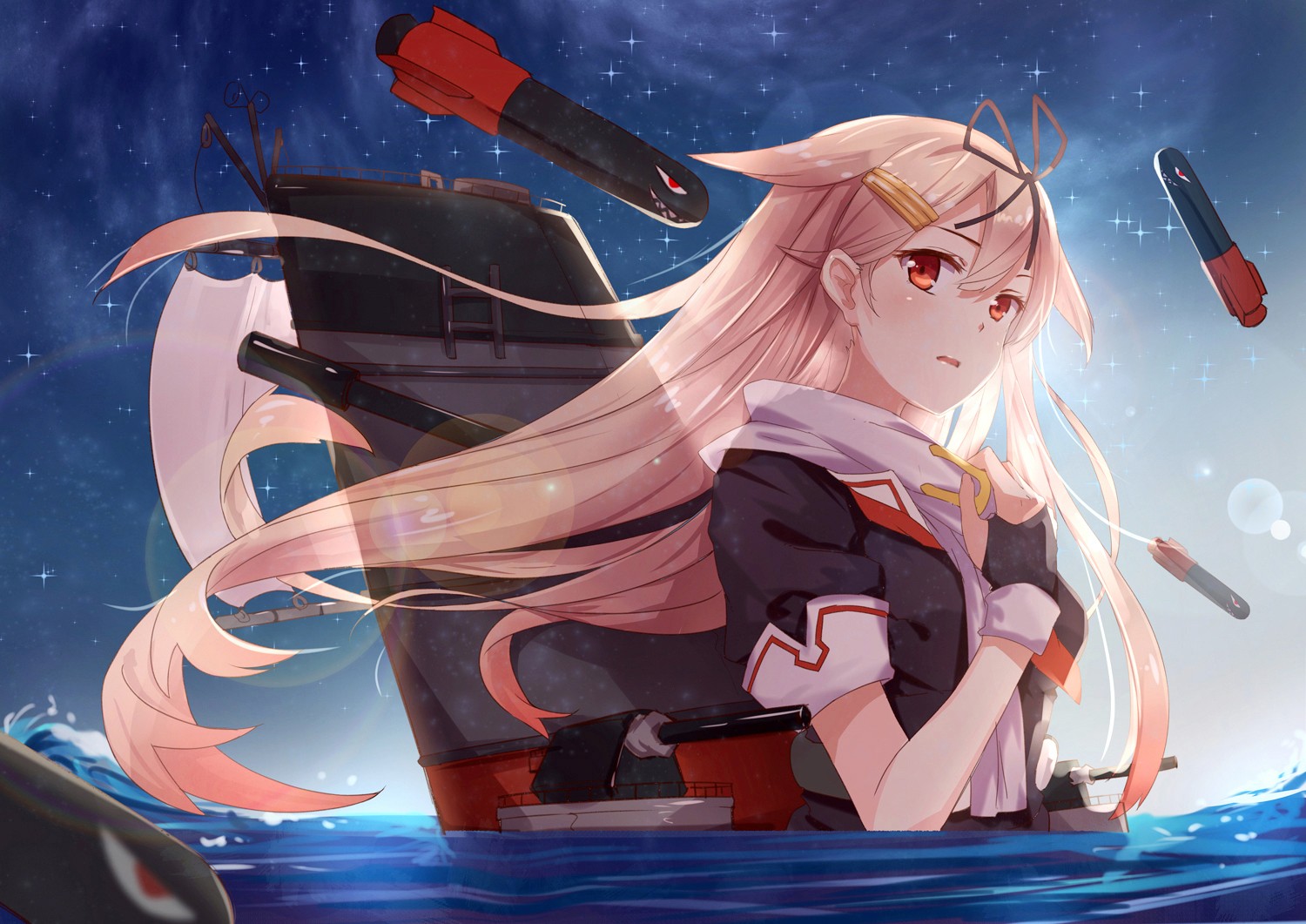 วอลเปเปอร์ : ภาพประกอบ, อะนิเมะ, การ์ตูน, คอลเลกชัน Kantai, ภาพหน้าจอ