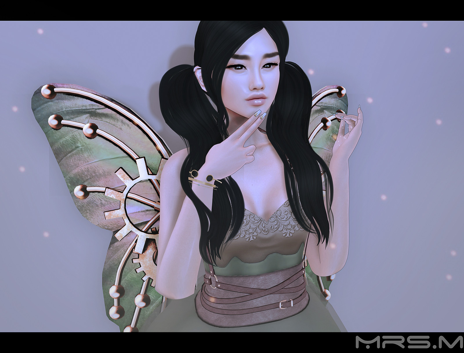 černé vlasy, cg artwork, dívka, figurka, fiktivní postava, počítač tapeta, mýtické zvíře, Snímek obrazovky