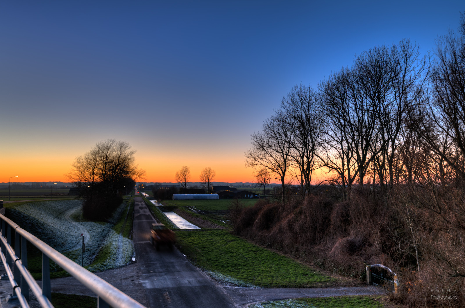 1635mm, D750, Niederländer, Grebpolder, HDR, Holland, Hollandseluchten, Nederland, Nederlands, Niederlande, Nikkor, Nikkor1635mm, Nikon, Nikond750, Noordholland, Warmenhuizen, Avond, schön, Ruhe, klarer Himmel, Daglicht, Tageslicht, Dämmerung, Abend, Wohnung, Hemel, Hochdynamisch, Landschaft, Landschap, Licht, Licht, Langzeitbelichtung, gedimmtes Licht, Lowlightbedingungen, Lucht, Mooi, Onbewolkt, Polder, Straße, Intrigant, Schema, Himmel, Himmel, Sonnenuntergang, Vlak, Wetter, Weer, Weg, Winter, Winteravond, Zonsondergang