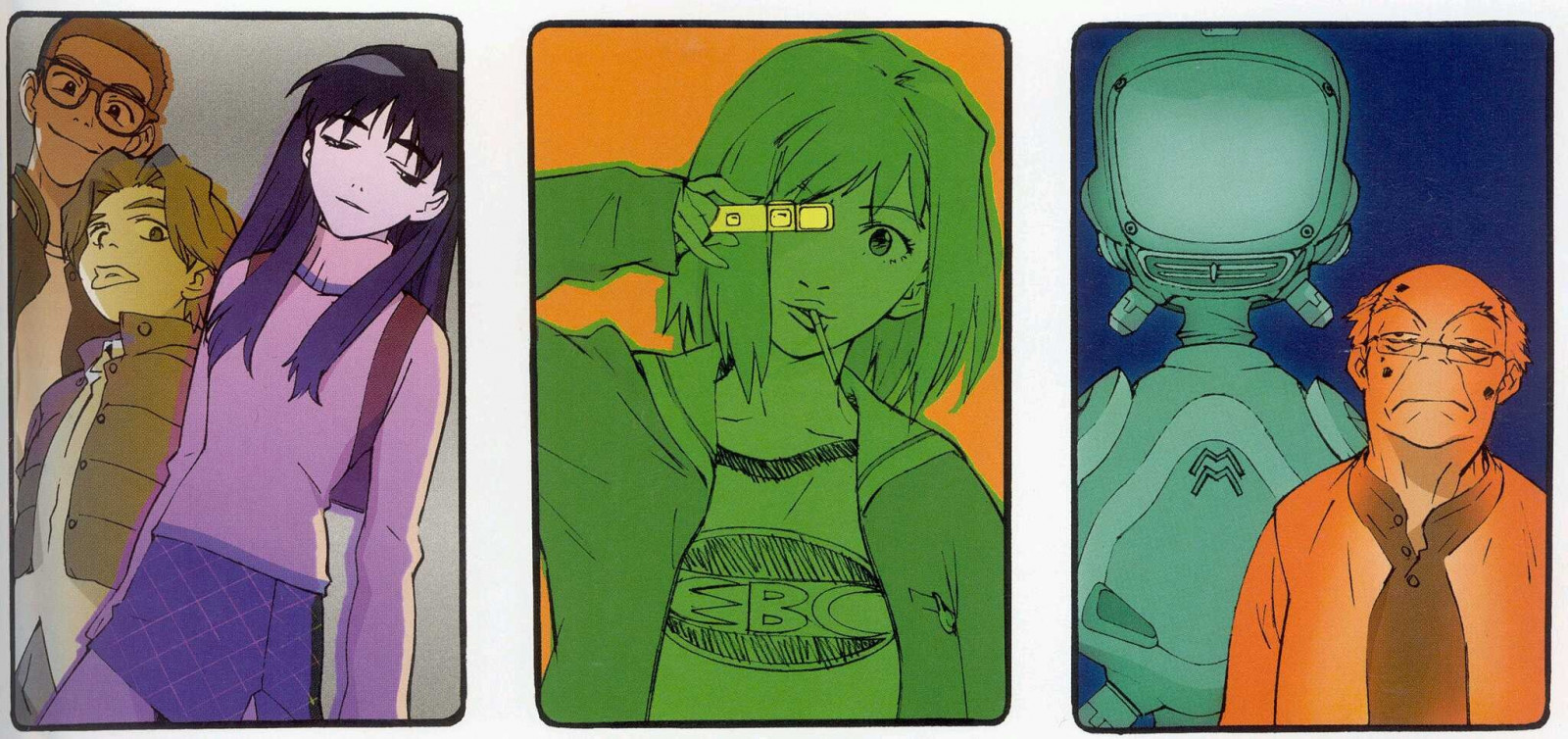 Zeichnung, Illustration, Karikatur, FLCL, Comics, KUNST, Farbe, Buch, skizzieren, moderne Kunst, Comic-Buch, Fiktion