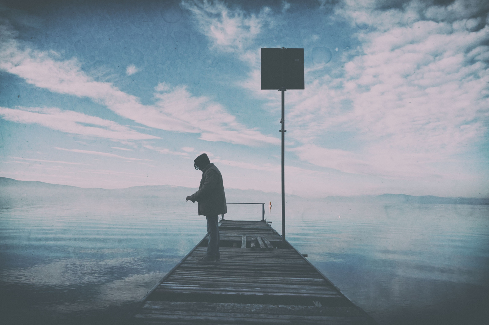 gadebelysning, hav, sø, vand, afspejling, himmel, berolige, horisont, atmosfære, mole, Ohrid, Sky, ocean, bølge, dagtimerne, meteorologisk fænomen, fænomen, fixed link