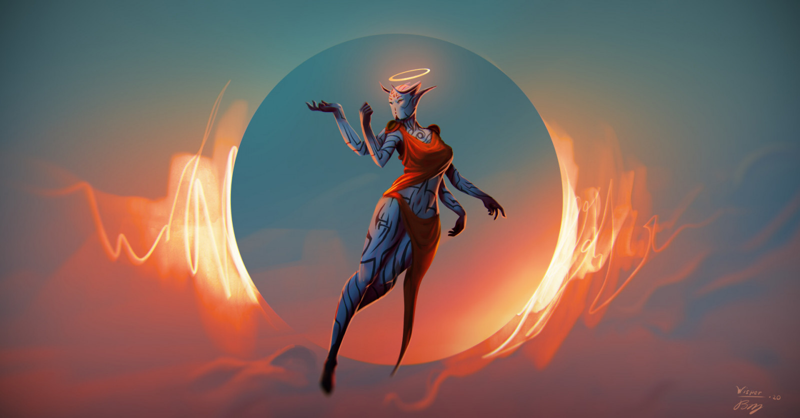 Wallpaper mammal, sky, ART, gas, heat, supernatural creature, cg