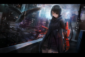 Wallpaper Night City Dark Anime Girls 2048x1536 Elajits 1398877 Hd Wallpapers Wallhere