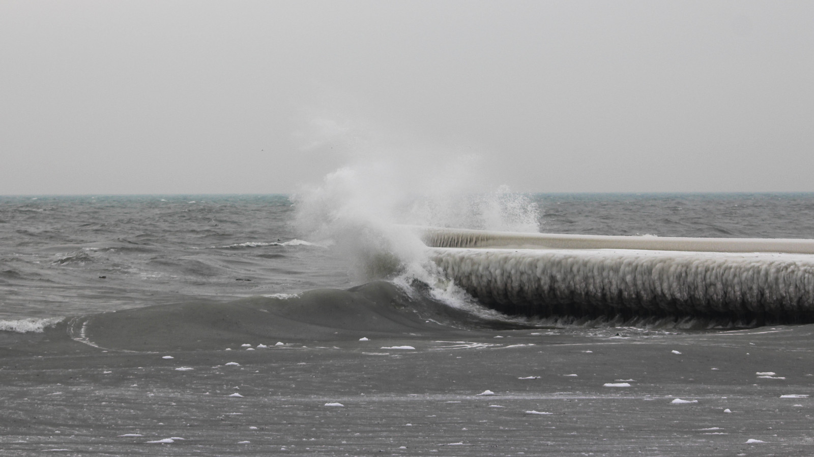 zima, moře, led, voda, molo, zamrzlý, je, Vinter, vlny, vatten, hav, stersj n, pir, smygehuk, frusen