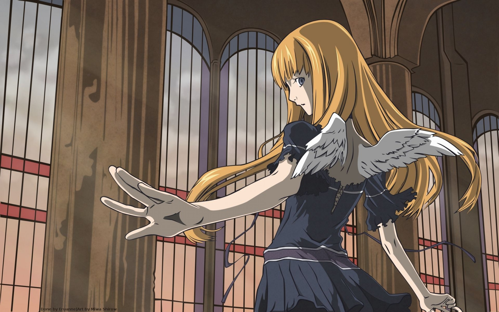 Wallpaper dogs, girl, blonde, wings, castle 1920x1200 wallup 689881 HD Wallpapers WallHere