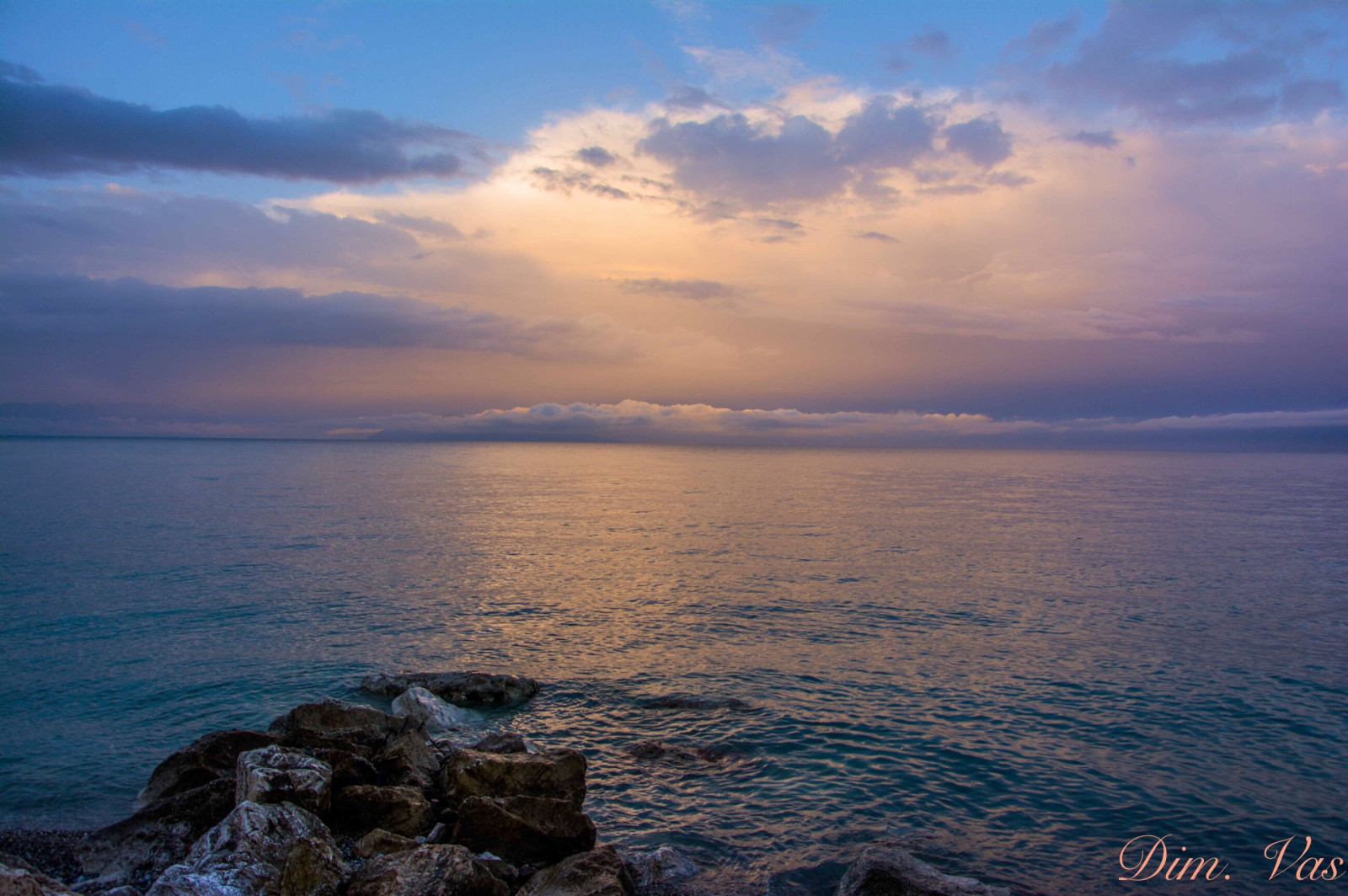 západ slunce, moře, nebe, mraky, svítání, pobřeží, Nikon, skály, vlny, kameny, hedvábí, Řecko, pobřeží, D7100